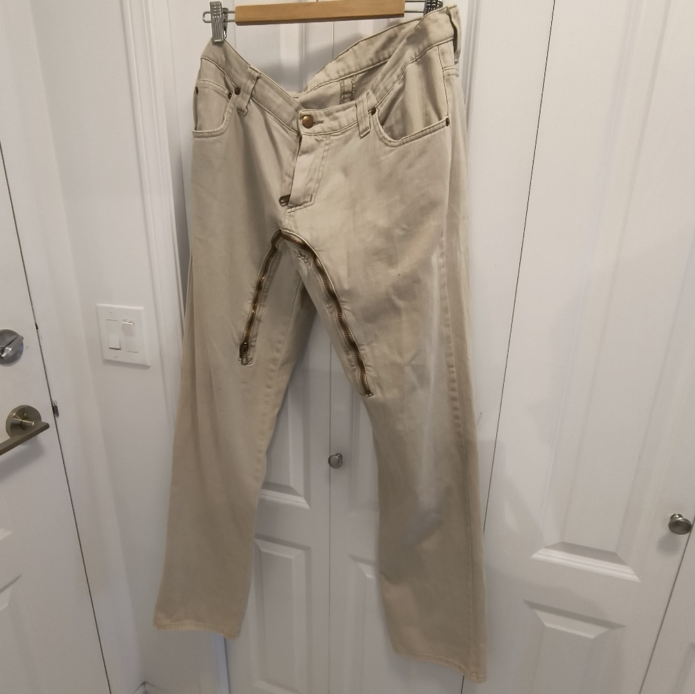 Frankie Morello Designer Jeans Y2K zipper vintage fashion